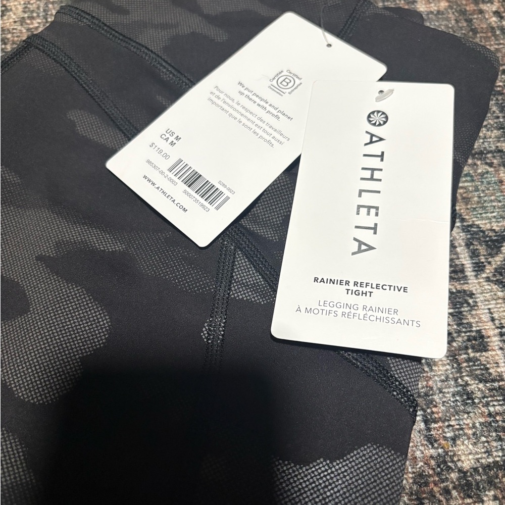 Athleta Rainer Camo Reflective Leggings with Pockets NWT, Medium - Picture 3 of 7